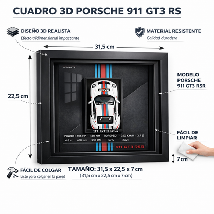 Cuadro 3D Porsche 911 GT3 RS